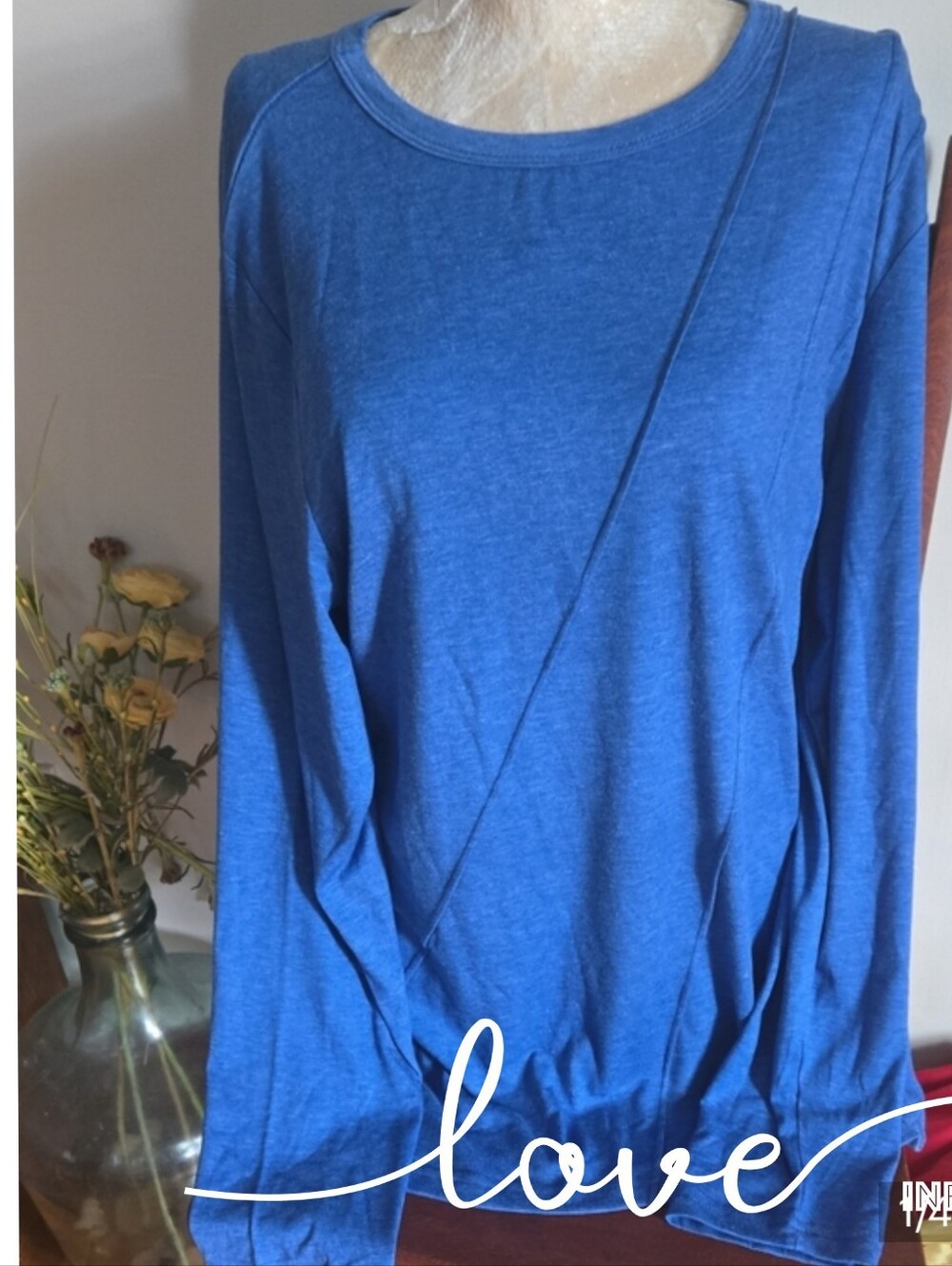 Nwt Women’s Long-Sleeve Top in Blue Size Lg
